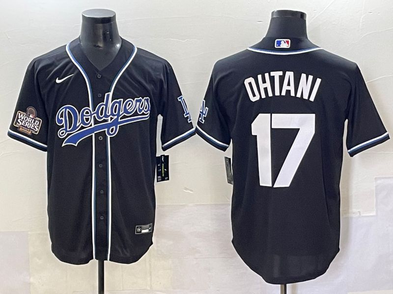 Men 2025 Los Angeles Dodgers #17 Ohtani Black Three generations Fashion Nike MLB Jersey style 70420->chicago cubs->MLB Jersey